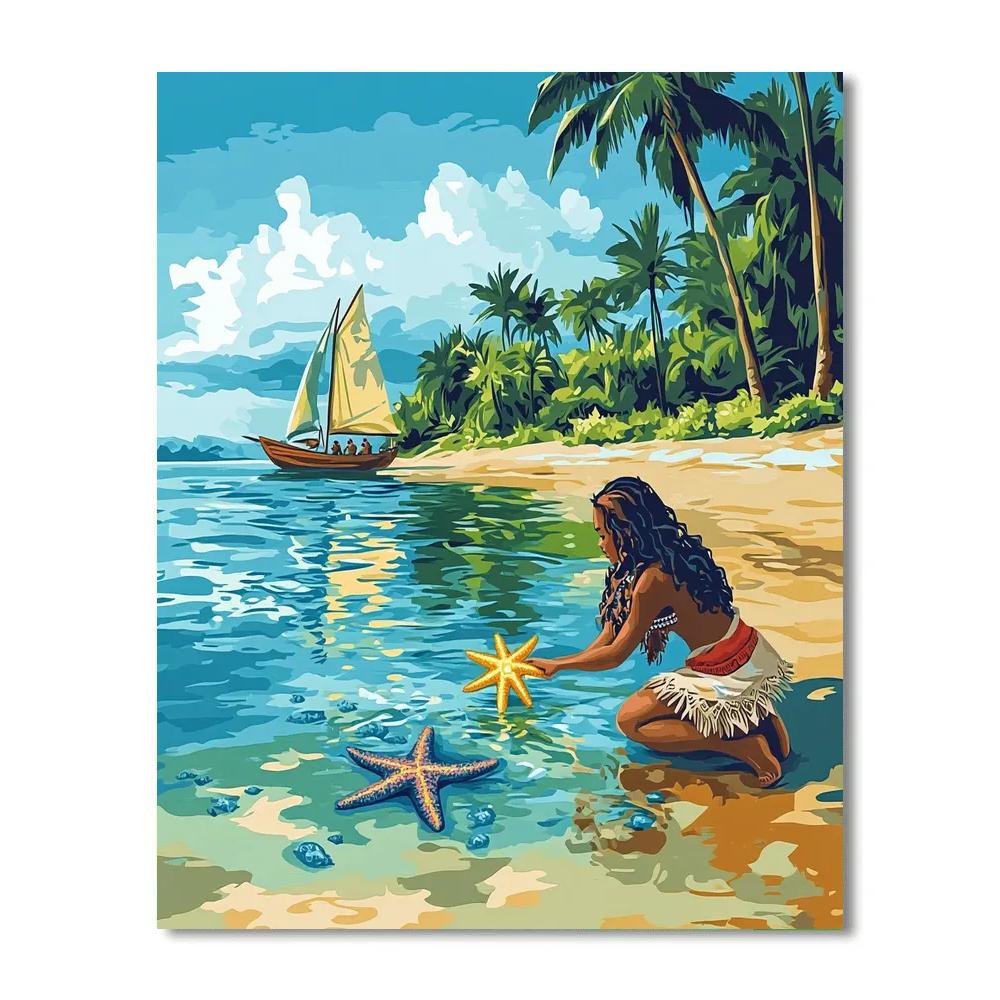 Moana Island Tide Pool Discovery Disney Inspired Painting by numbers kit