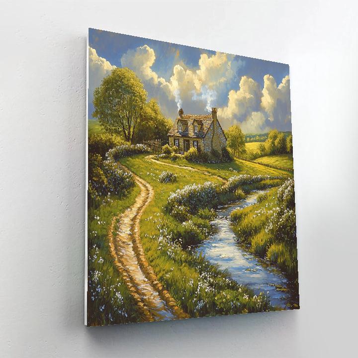 John Constable Inspired Brook And Willows DIY paint by numbers