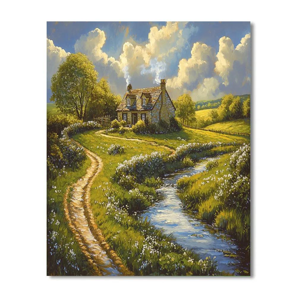 John Constable Inspired Brook And Willows DIY paint by numbers