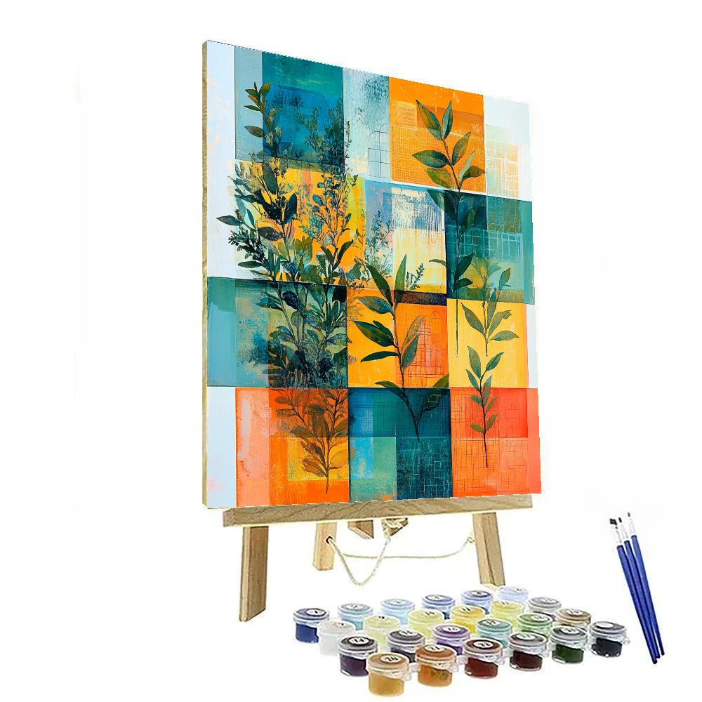 Paul Klee Inspired Clockwork Garden paint by number