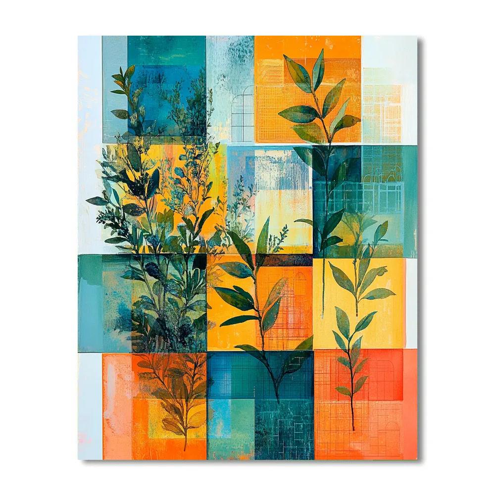 Paul Klee Inspired Clockwork Garden paint by number