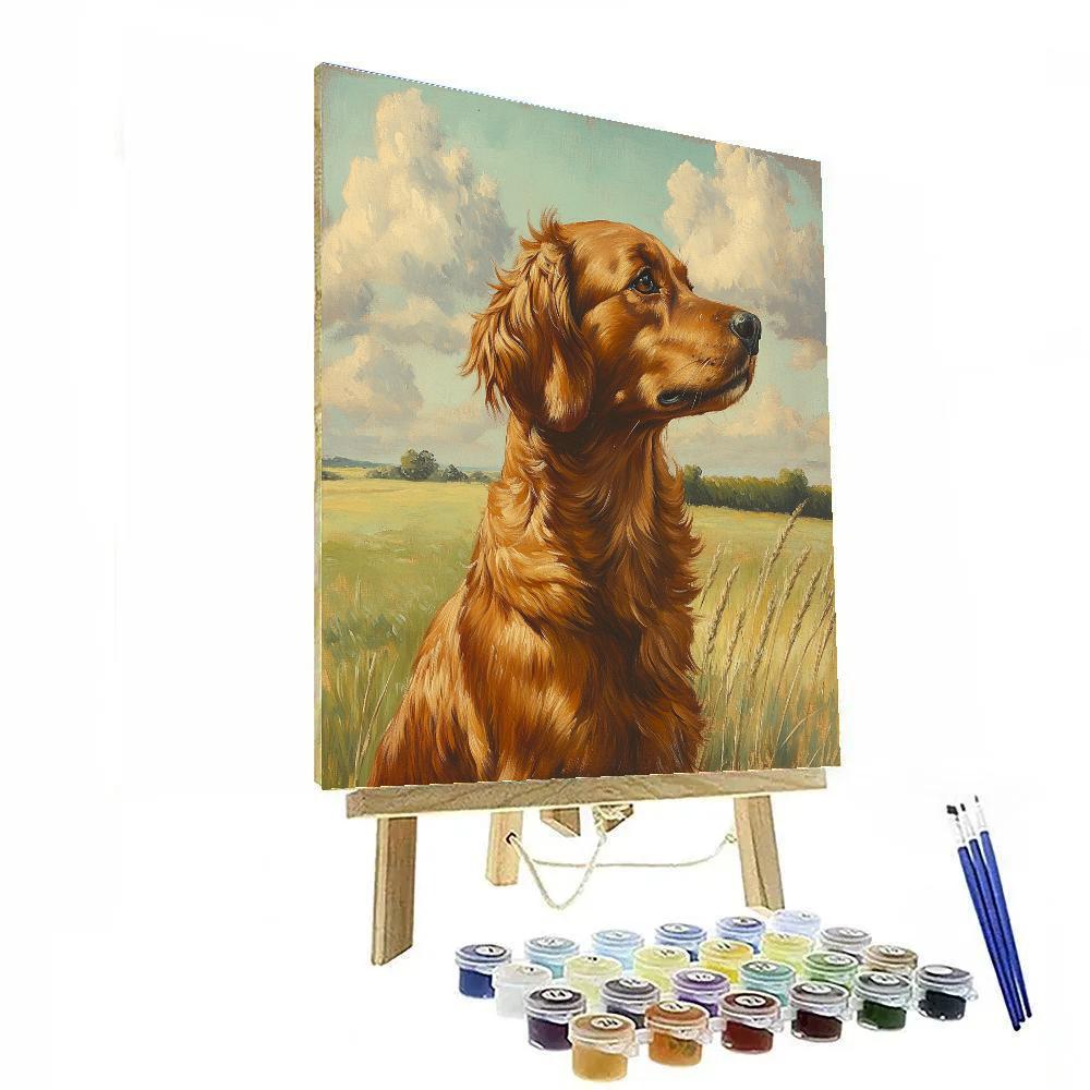 George Stubbs Inspired Greyhound In Meadow Paint by numbers art