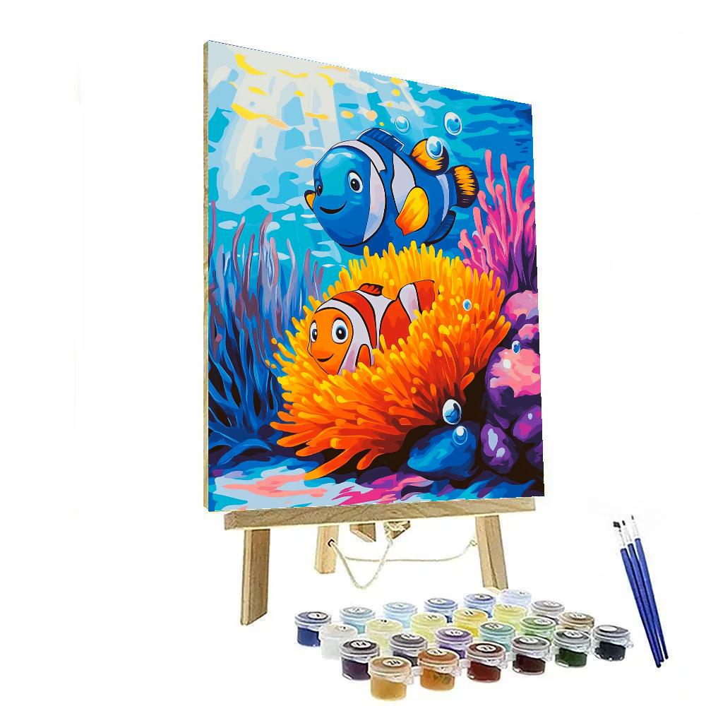 Nemo And Marlin Anemone Home Peek Disney Inspired DIY paint by numbers