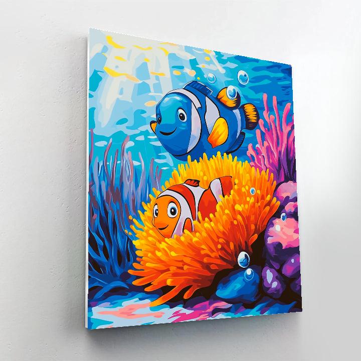 Nemo And Marlin Anemone Home Peek Disney Inspired DIY paint by numbers