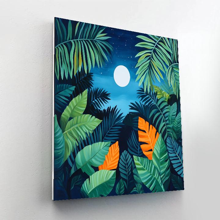 Henri Rousseau Inspired Moonlit Tigers DIY paint by numbersHenri Rousseau Inspired Moonlit Tigers - DIY Painting By Numbers Kit - Image 2