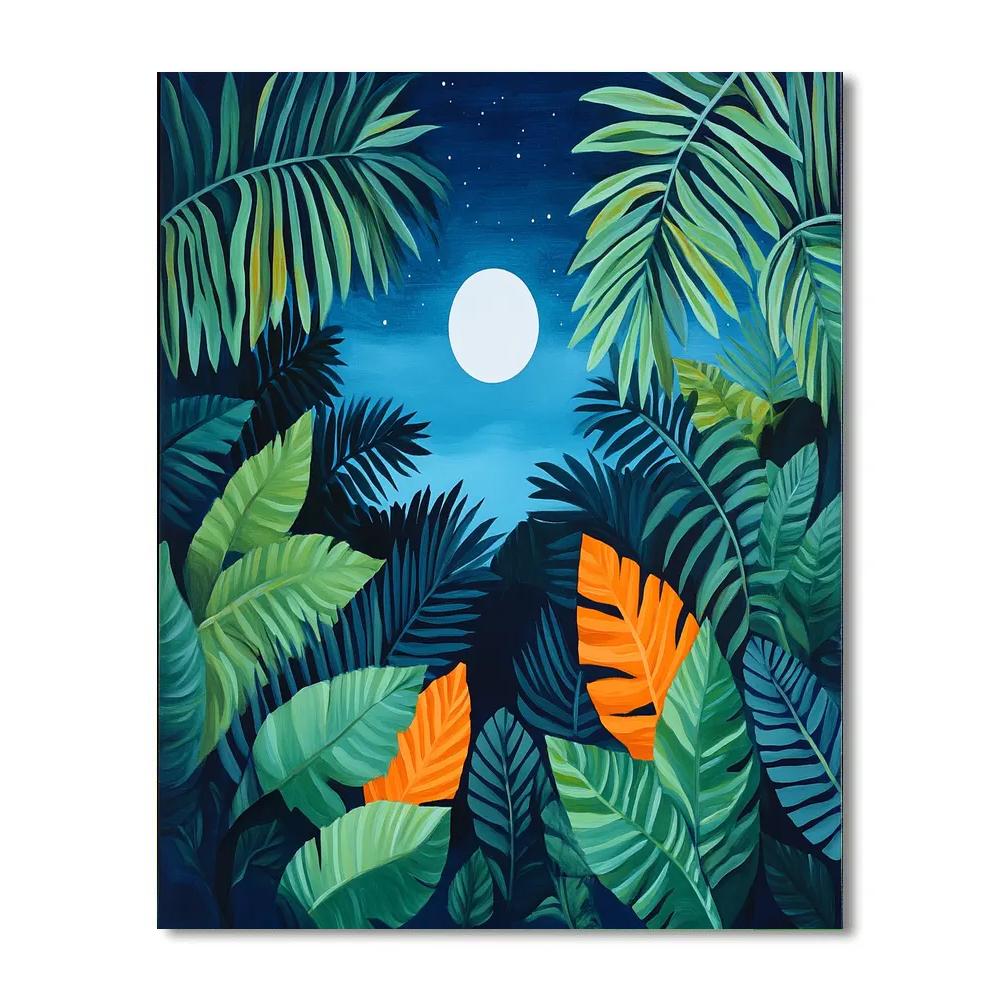 Henri Rousseau Inspired Moonlit Tigers DIY paint by numbersHenri Rousseau Inspired Moonlit Tigers - DIY Painting By Numbers Kit - Image 3