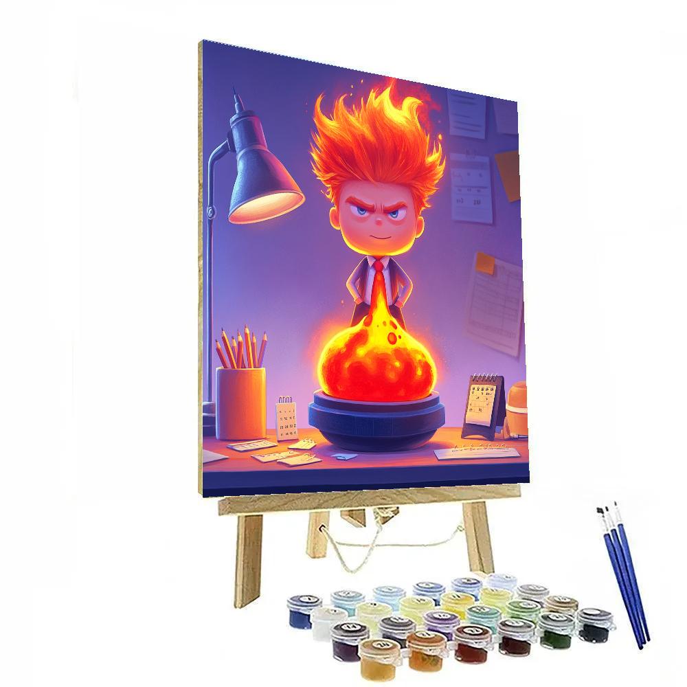 Anger Volcano Lava Lamp Desk Moment Disney Inspired paint by numbers
