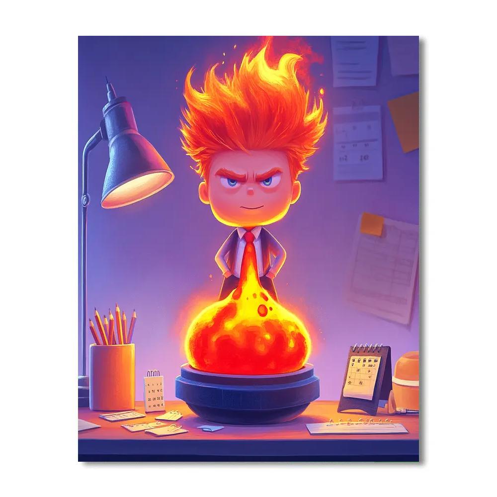 Anger Volcano Lava Lamp Desk Moment Disney Inspired paint by numbers