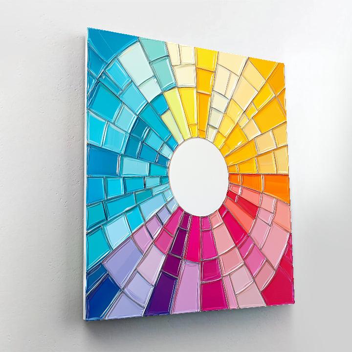 Damien Hirst Inspired Gem Wheel paint by numbers