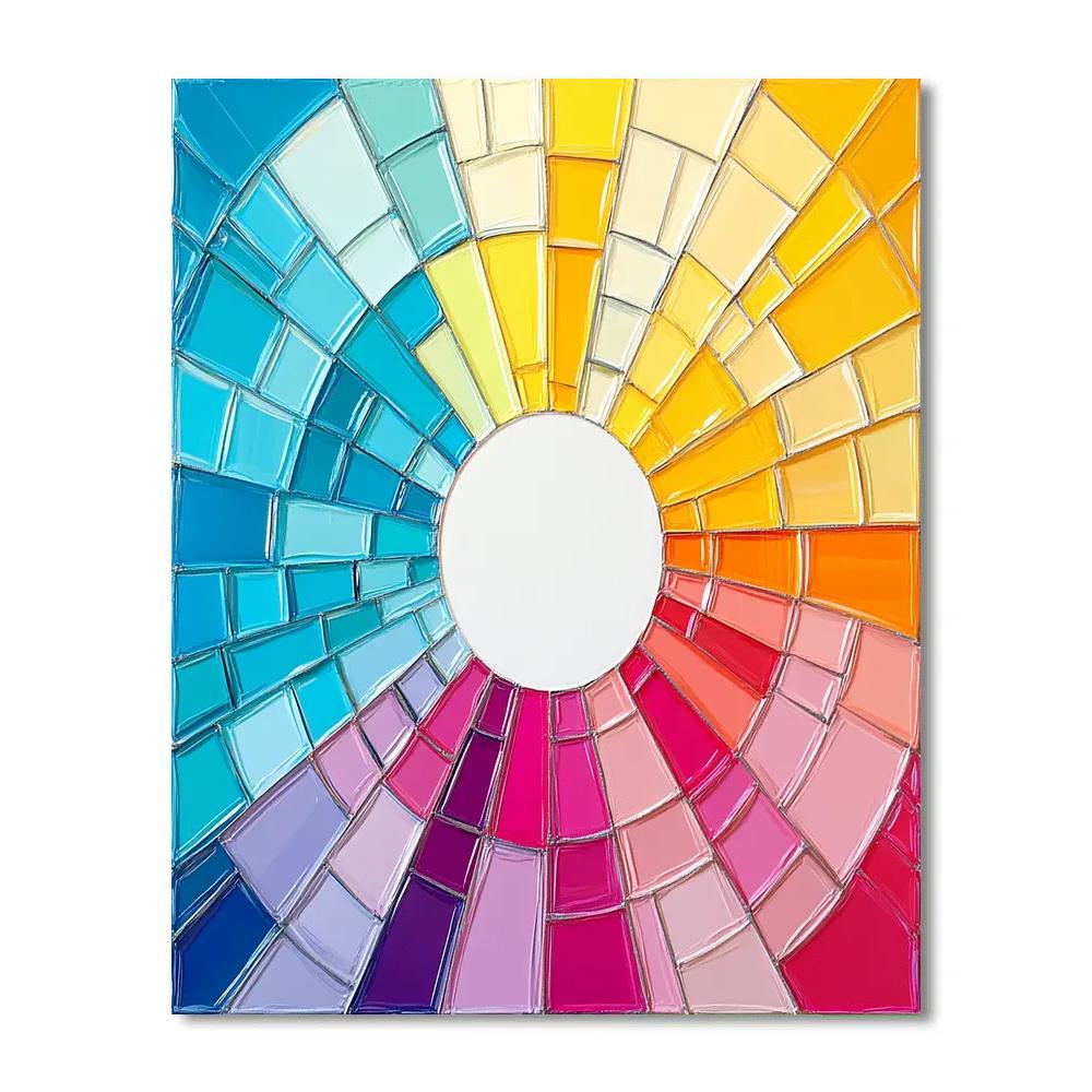 Damien Hirst Inspired Gem Wheel paint by numbers
