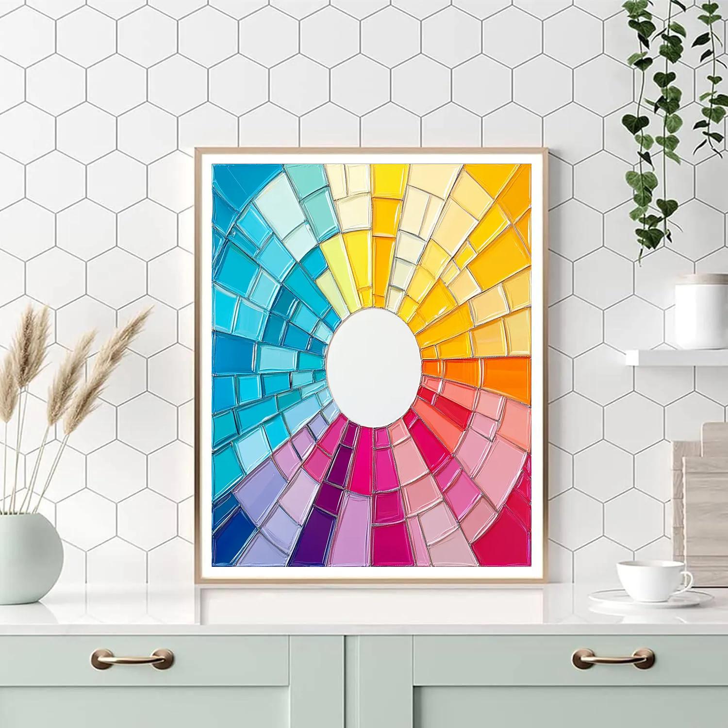 Damien Hirst Inspired Gem Wheel paint by numbers