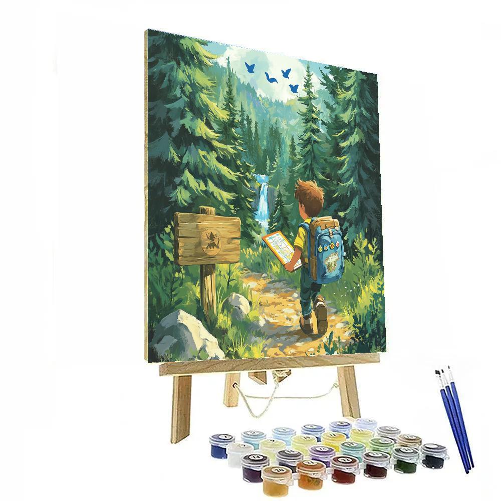 Russell Wilderness Explorer Forest Badge Quest Disney Inspired paint by number