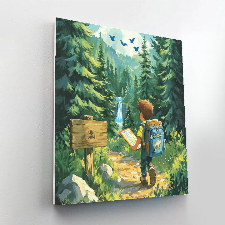 Russell Wilderness Explorer Forest Badge Quest Disney Inspired paint by number