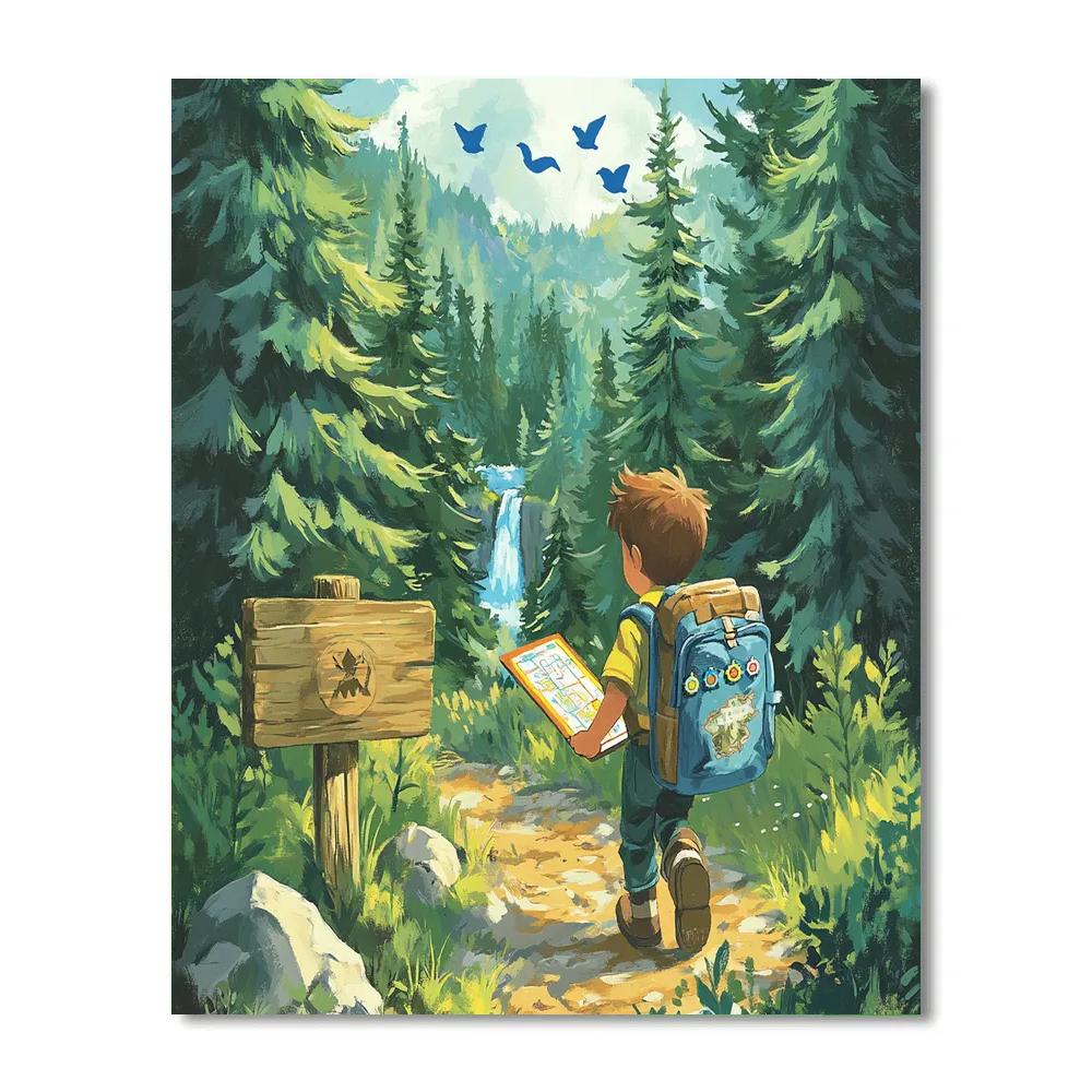 Russell Wilderness Explorer Forest Badge Quest Disney Inspired paint by number