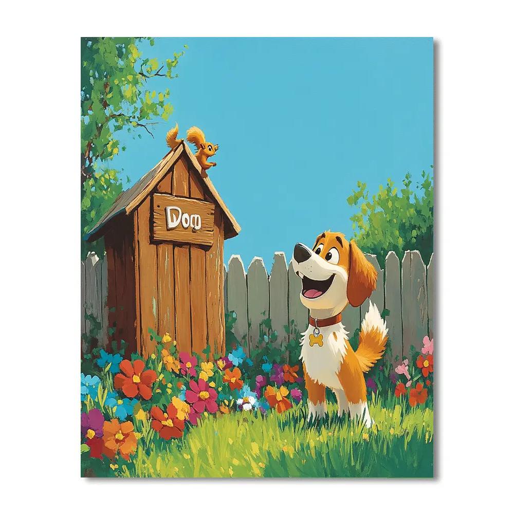 Dug Backyard Squirrel Patrol Disney Inspired Paint by numbers kits