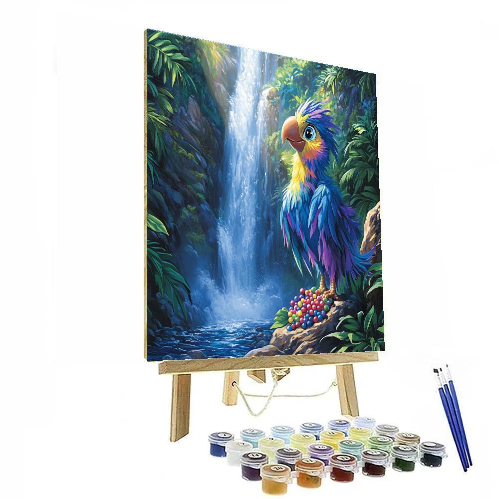 Kevin Jungle Waterfall Snack Stop Disney Inspired painting number kit