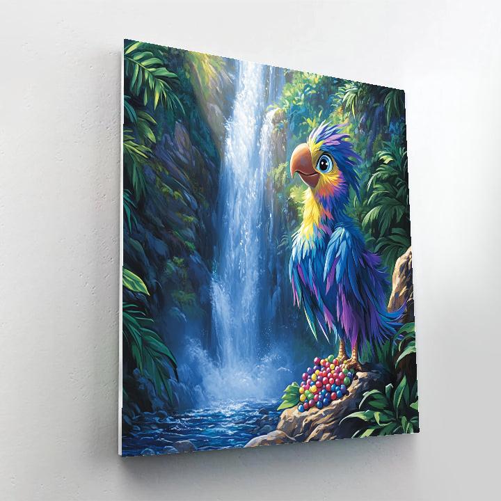 Kevin Jungle Waterfall Snack Stop Disney Inspired painting number kit