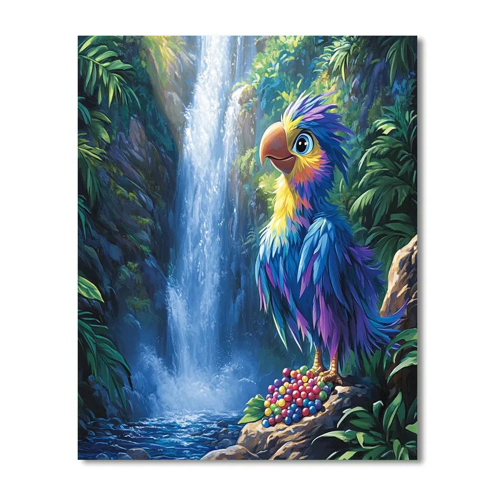 Kevin Jungle Waterfall Snack Stop Disney Inspired painting number kit