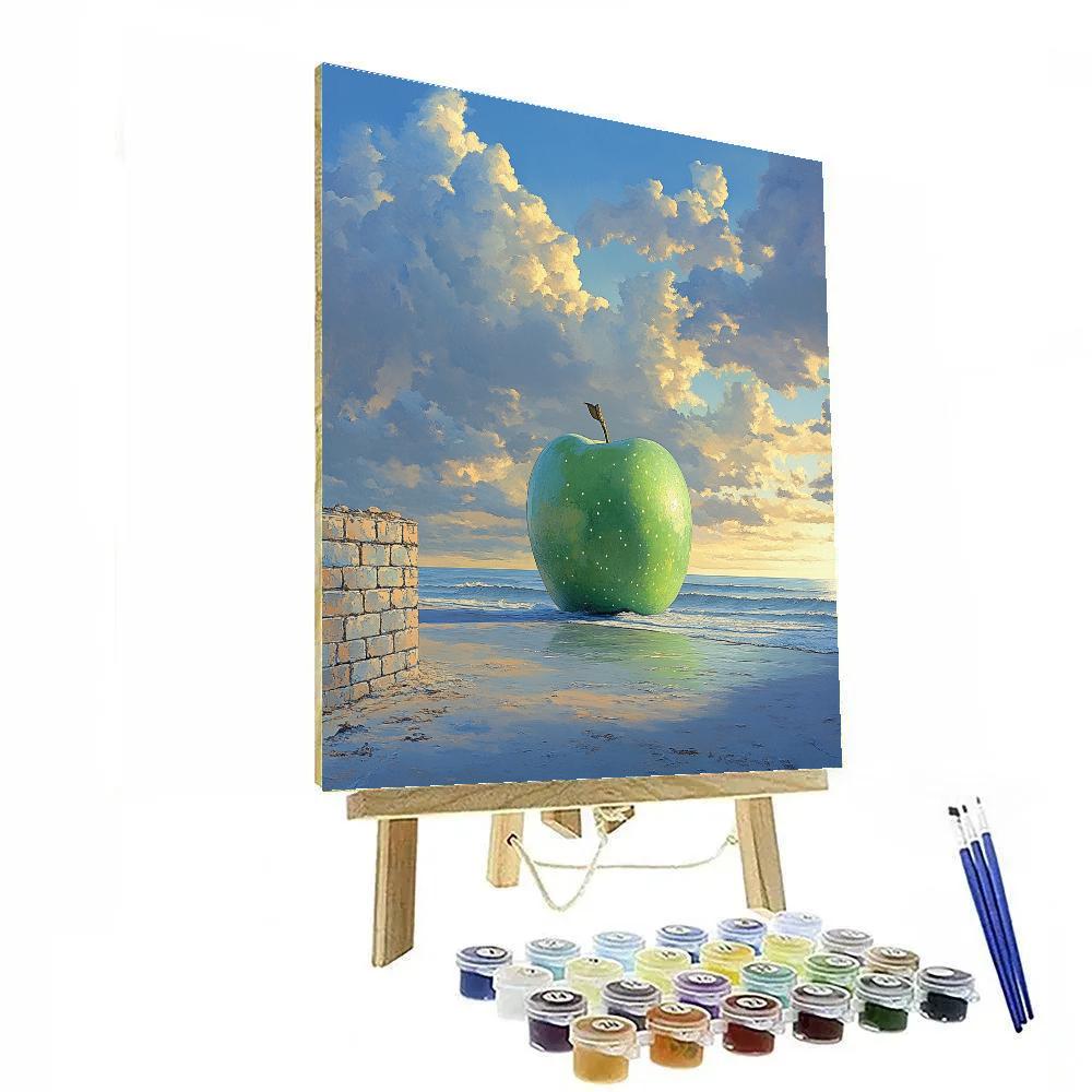 Rene Magritte Inspired Apple Horizon paint by number