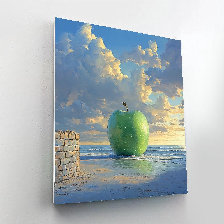 Rene Magritte Inspired Apple Horizon paint by number