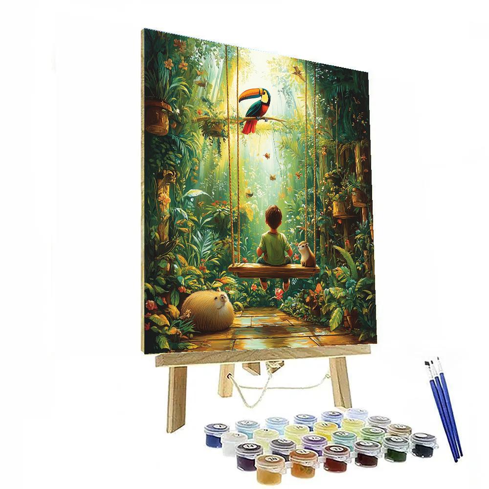 Antonio Jungle Room Animal Chat Disney Inspired paint by number