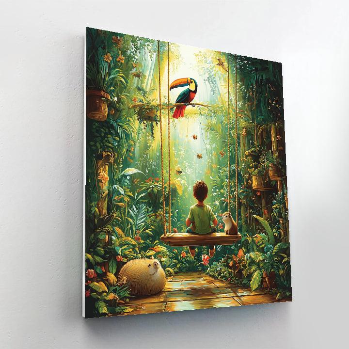 Antonio Jungle Room Animal Chat Disney Inspired paint by number