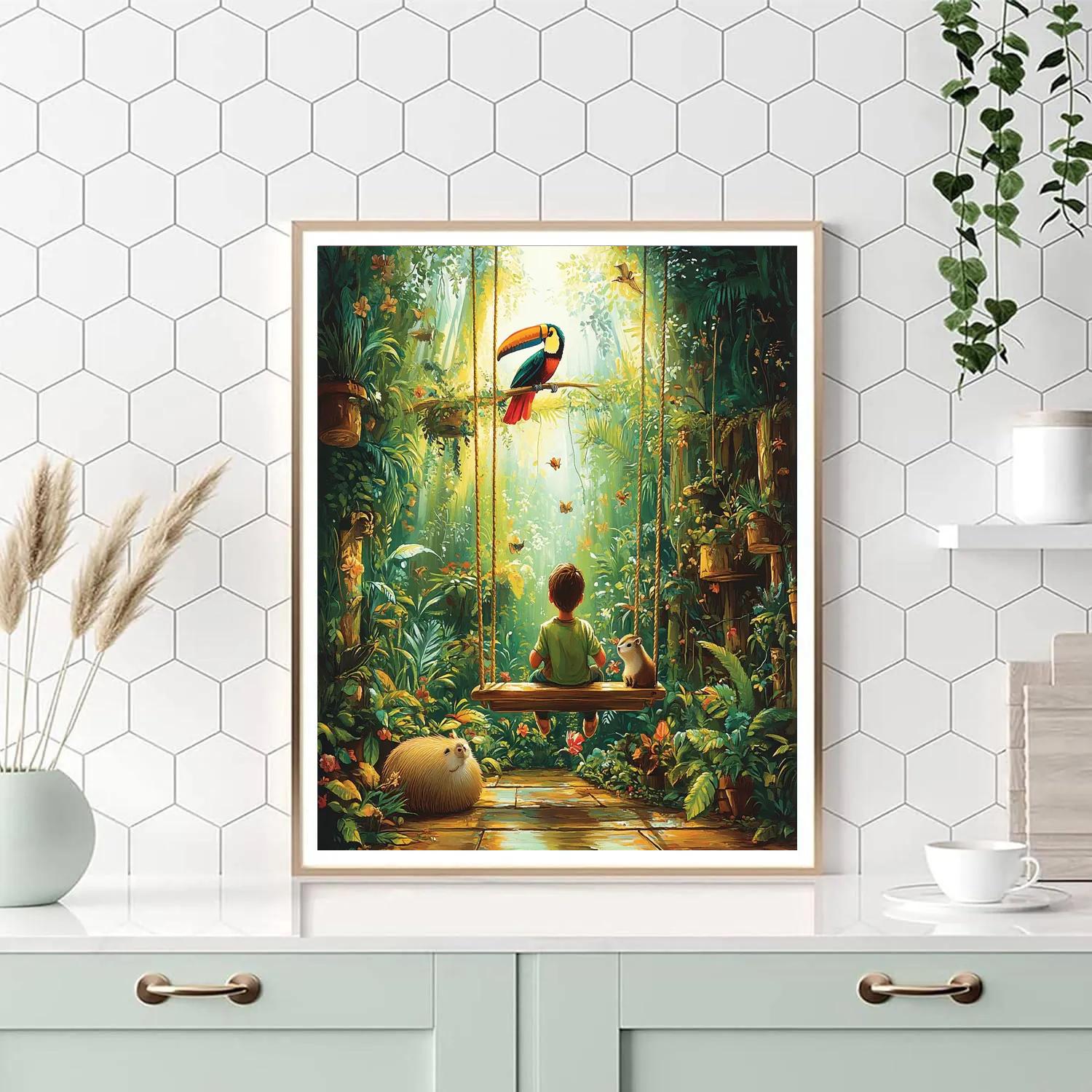 Antonio Jungle Room Animal Chat Disney Inspired paint by number