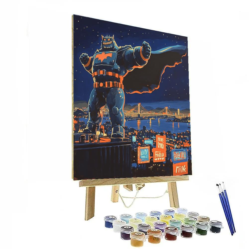 Fred Monster Suit Rooftop Pose Disney Inspired paint by numbers