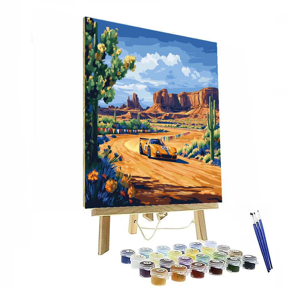 Cruz Ramirez Desert Training Laps Disney Inspired paint by number