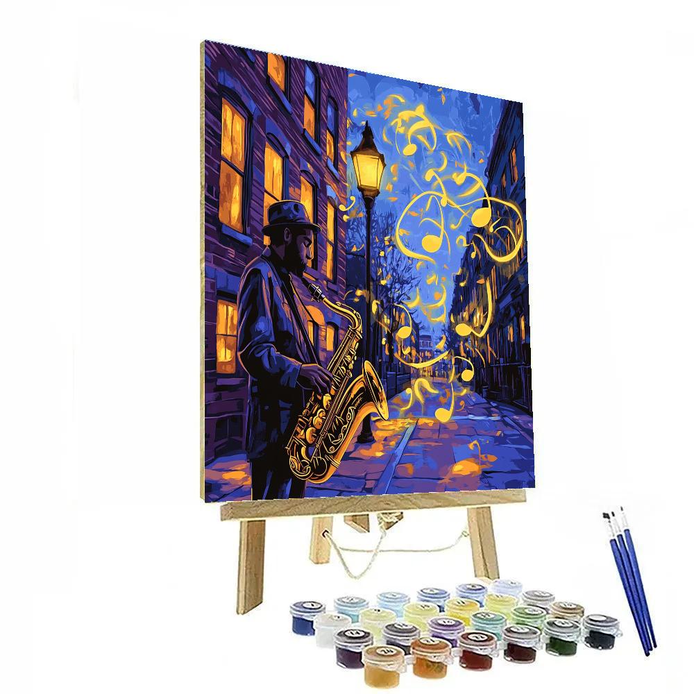 Joe Gardner Street Corner Jazz Melody Disney Inspired painting number kit
