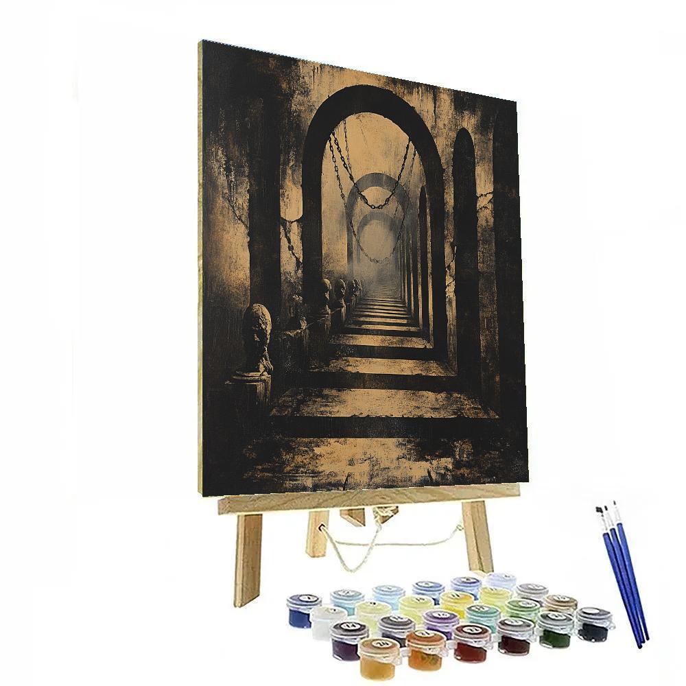 Piranesi Inspired Bridge Of Ruins Paint by numbers kits