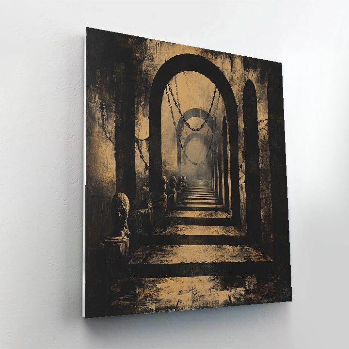 Piranesi Inspired Bridge Of Ruins Paint by numbers kits