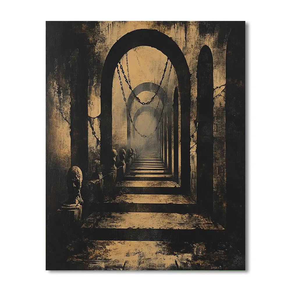 Piranesi Inspired Bridge Of Ruins Paint by numbers kits