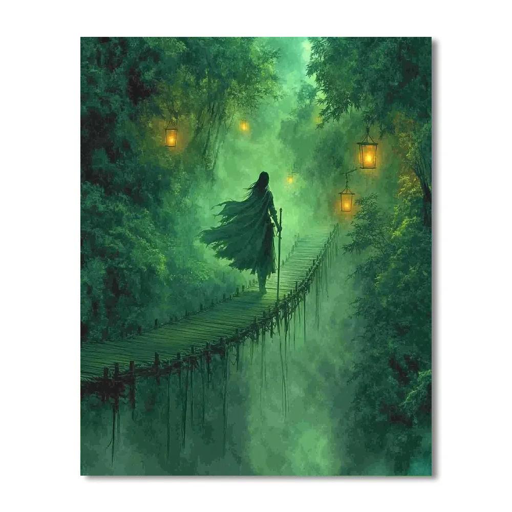 Raya Bamboo Bridge River Crossing Disney Inspired Numbered painting kits