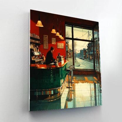 Edward Hopper Inspired Morning Coffee Window DIY paint by numbers