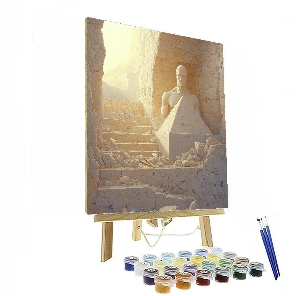 Michelangelo Inspired Marble Dawn Number painting