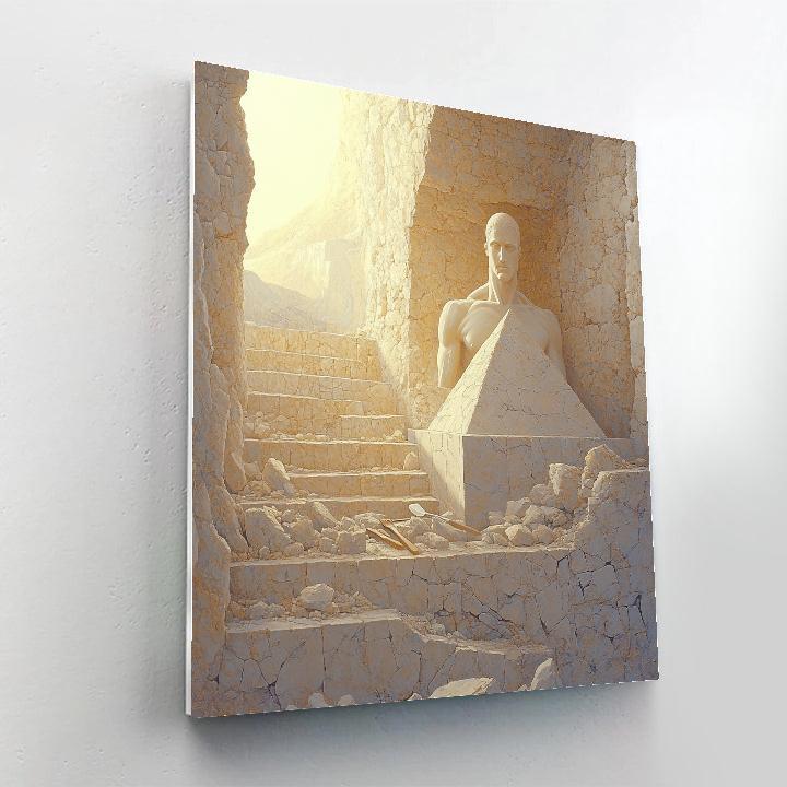 Michelangelo Inspired Marble Dawn Number painting