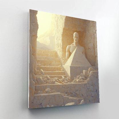 Michelangelo Inspired Marble Dawn Number painting