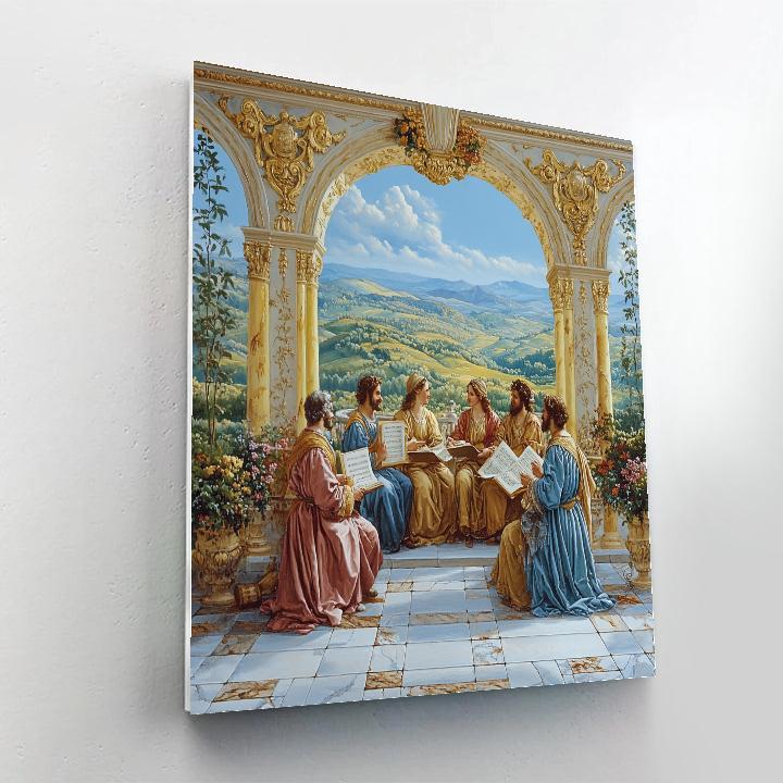 Raphael Inspired Terrace Of Philosophers Painting by numbers kit
