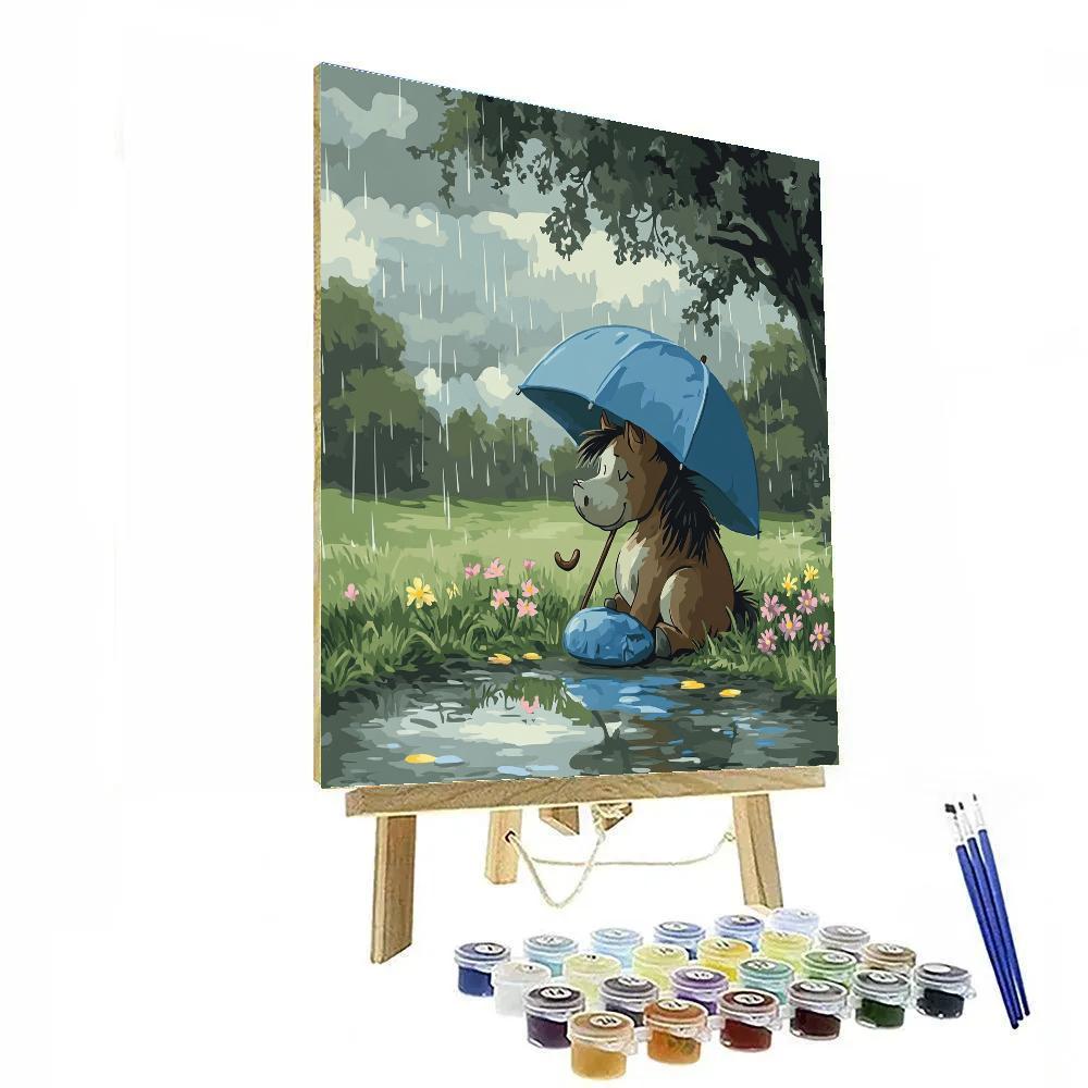 Eeyore Rainy Meadow Umbrella Rest Disney Inspired Numbered painting kits