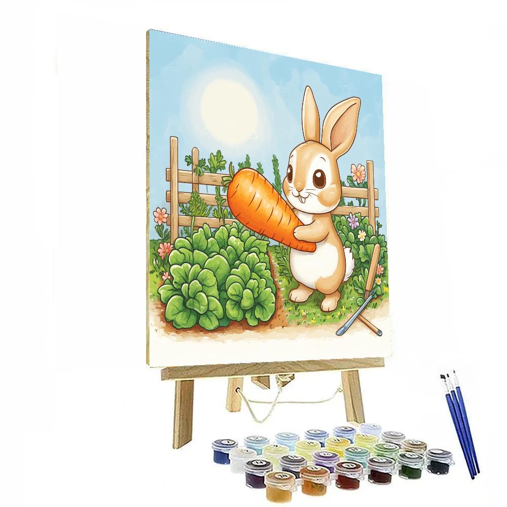 Rabbit Vegetable Garden Harvest Day Disney Inspired paint by color