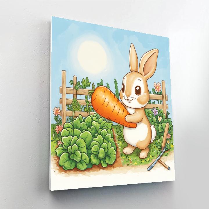 Rabbit Vegetable Garden Harvest Day Disney Inspired paint by color
