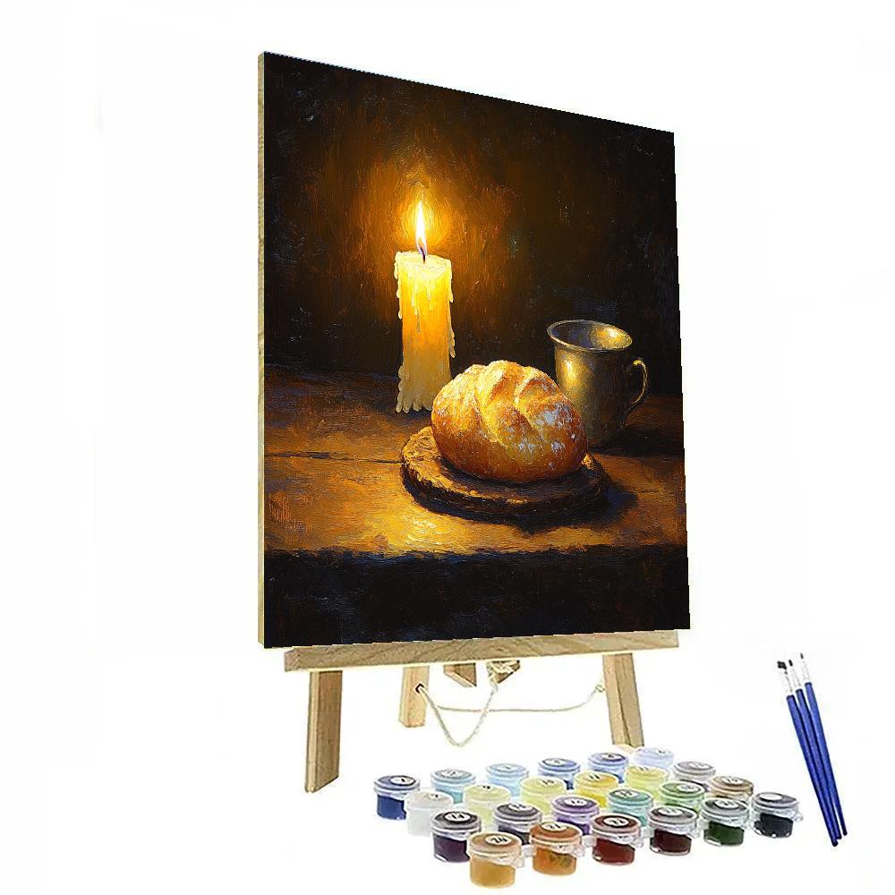 Rembrandt Inspired Pilgrim Supper Painting by numbers kit
