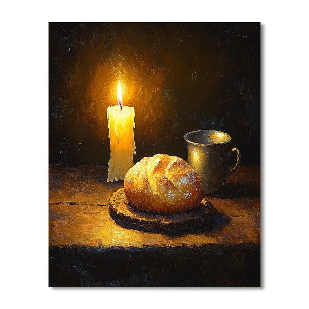 Rembrandt Inspired Pilgrim Supper Painting by numbers kit