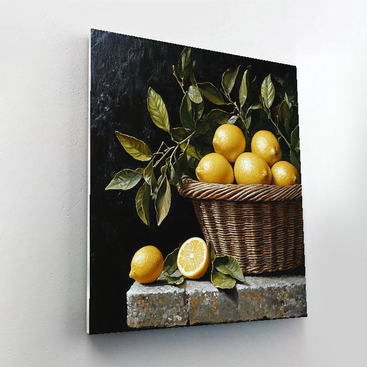 Caravaggio Inspired Basket Of Citrus DIY paint by numbers