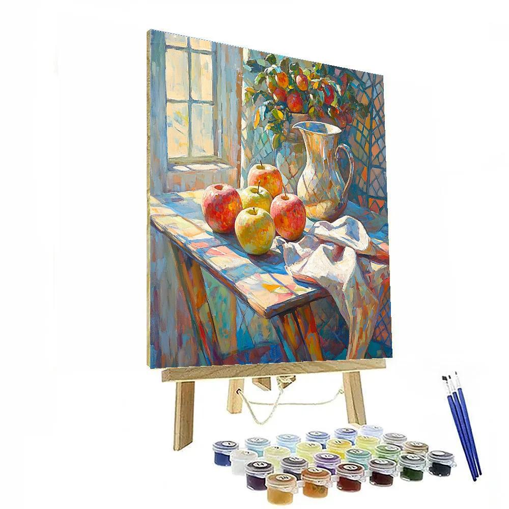 Cezanne Inspired Apples And Jug paint by numbers