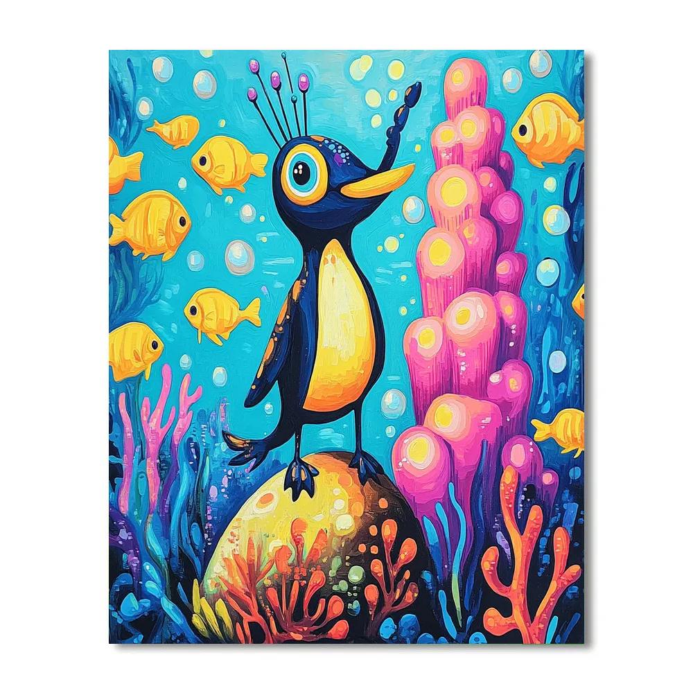 Sebastian Tropical Reef Concert Disney Inspired paint by numbers