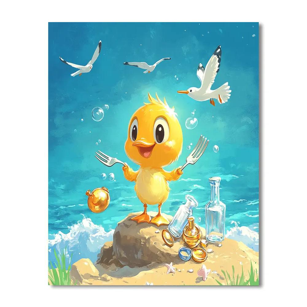 Scuttle Seagull Shoreline Collection Disney Inspired DIY paint by numbers