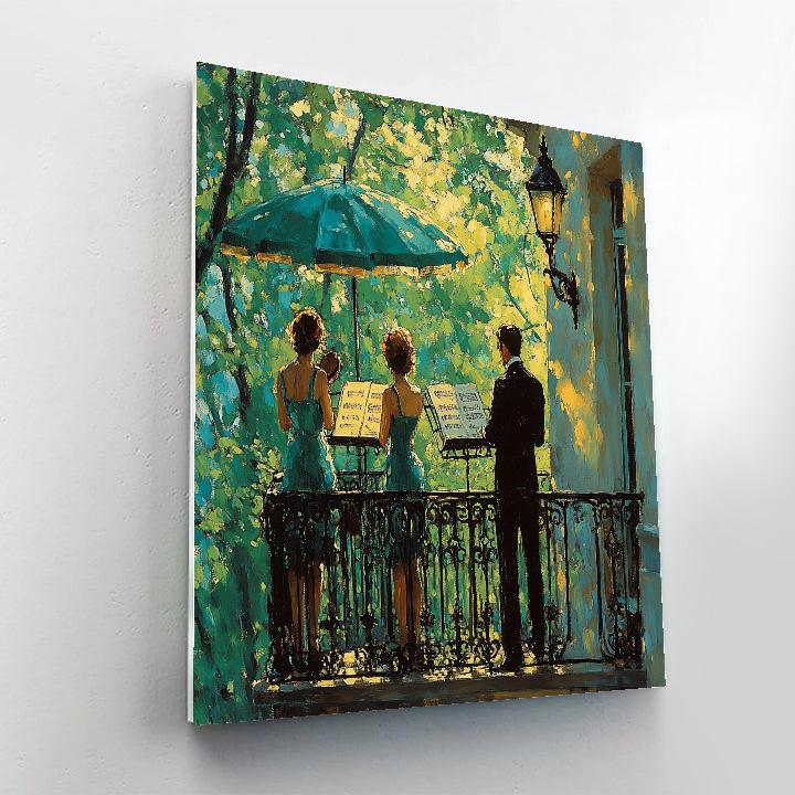 Manet Inspired Balcony Musicians Number painting