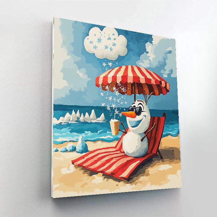 Olaf Summer Beach Daydream Disney Inspired paint by color